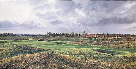 royal st georges golf club golf course painting royal st georges golf club golf course painting