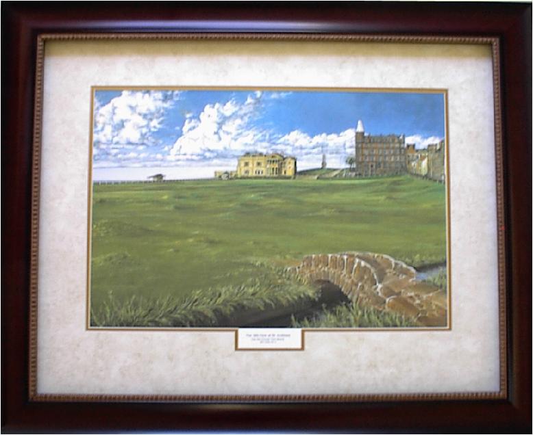 Swilcan Bridge Mahogany Frame Opaque Mat
