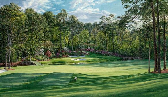 12th Hole Golden Bell golf art