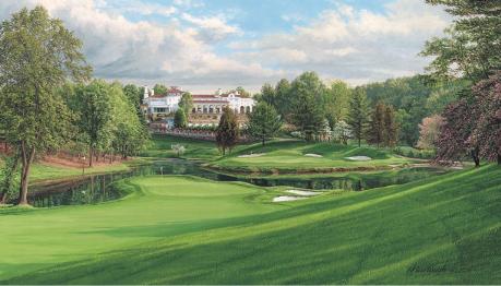 17th hole congressional golf art 17th hole congressional golf art