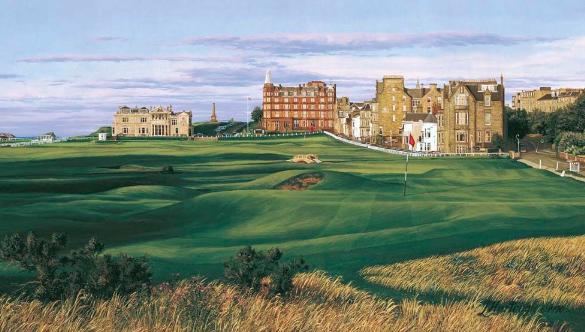 st andrews 17th hole golf art