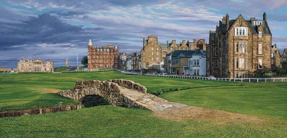 18th Hole Swilcan Bridge golf art