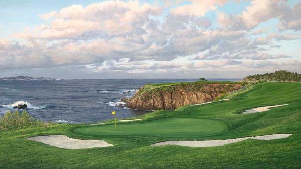 8th Hole Pebble Beach Golf course art