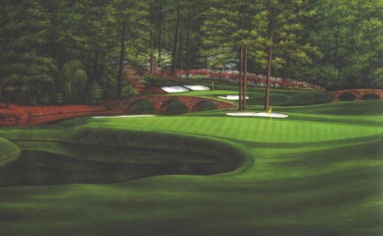 White dogwood golf art 11th Hole White dogwood golf art 11th Hole